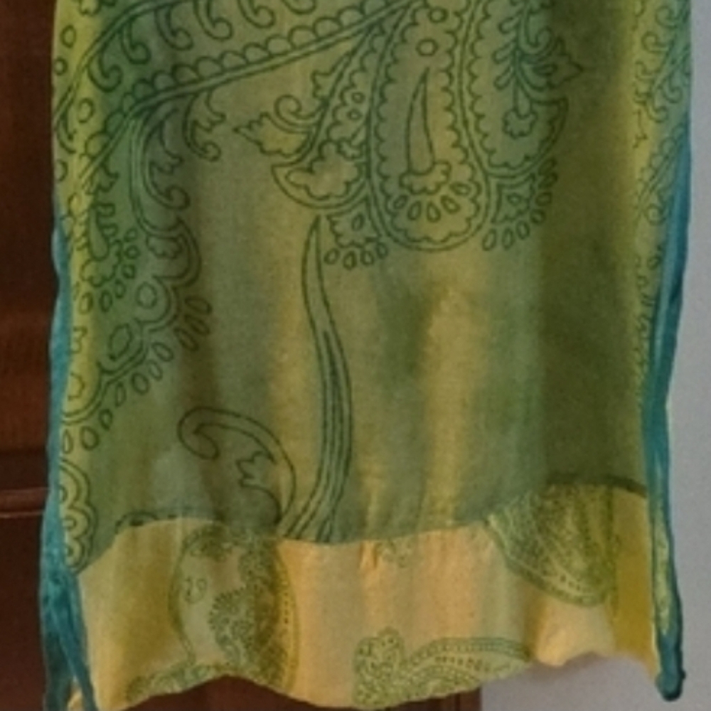 Threads 4 Thought Green and Yellow Ombre Infinity Scarf
